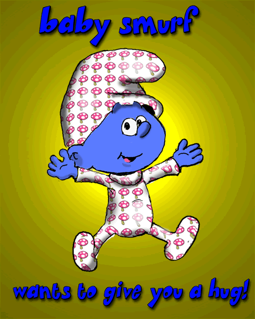 Smurf_In_Hand_Art_Baby_Smurf.gif